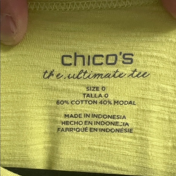 Chico's Lemon Short Sleeve Tee - Picture 2 of 3